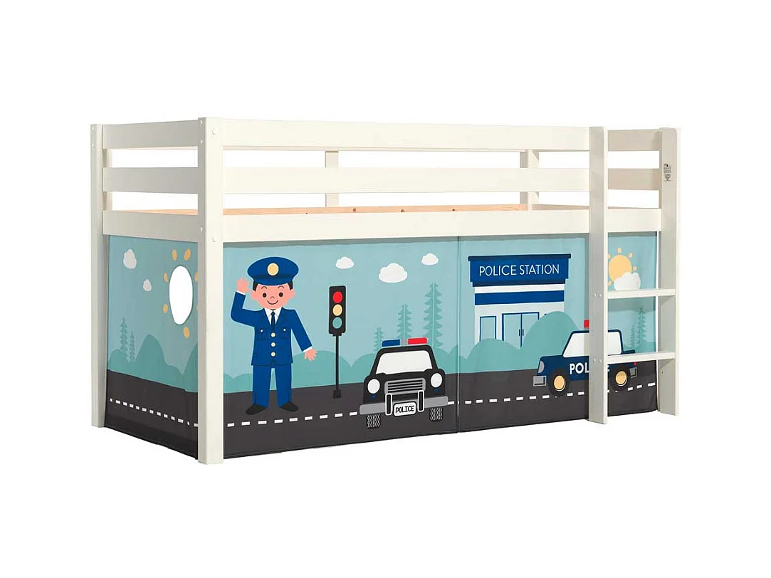 Halbhochbett mit Polizei Motiv kindgerecht