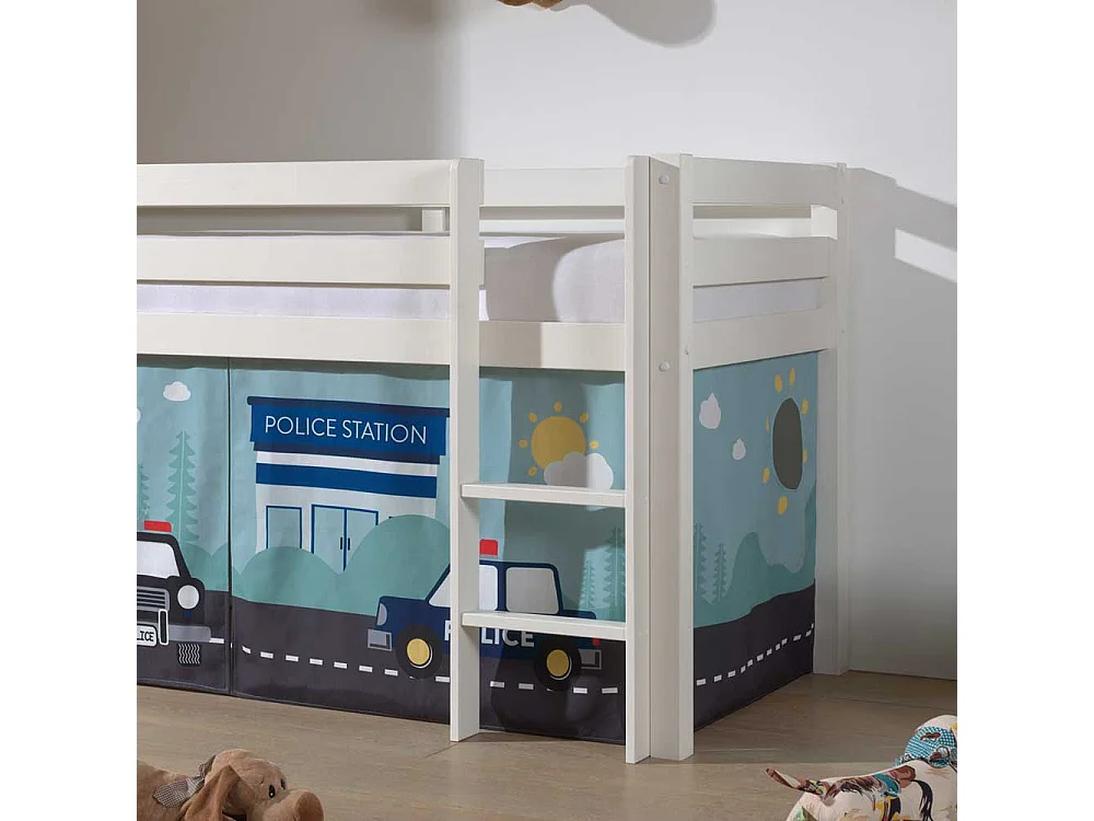 Halbhochbett mit Polizei Motiv kindgerecht
