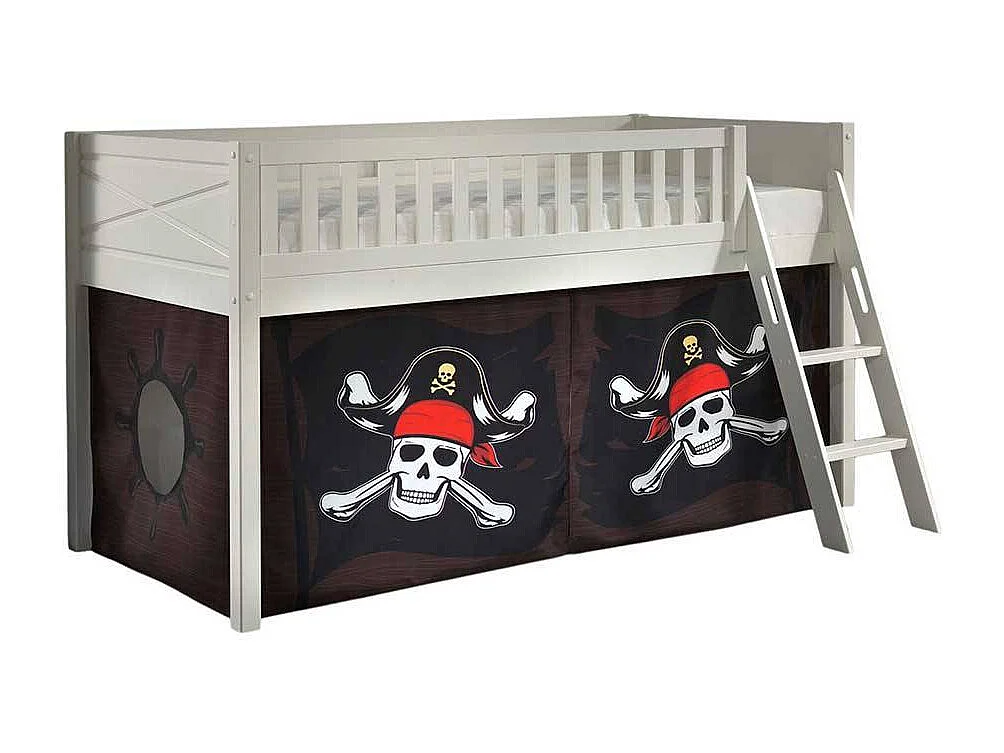 Spielbett Pirat Kinder aus Kiefer Massivholz Leiter