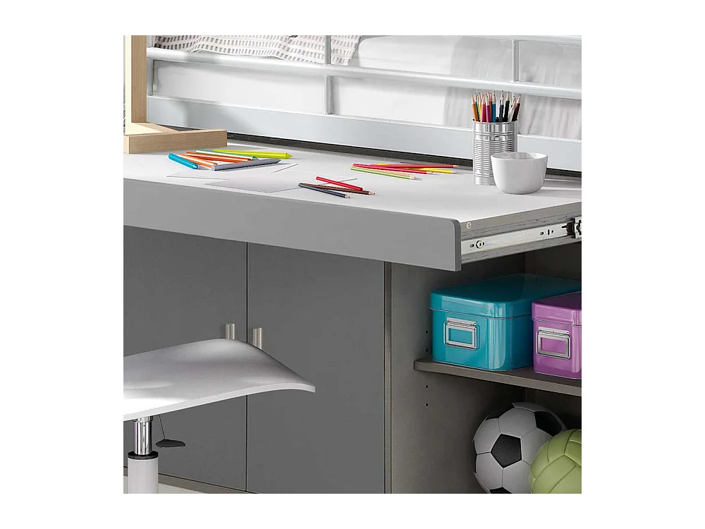 Hochbett mit extra Stauraum Schreibtisch