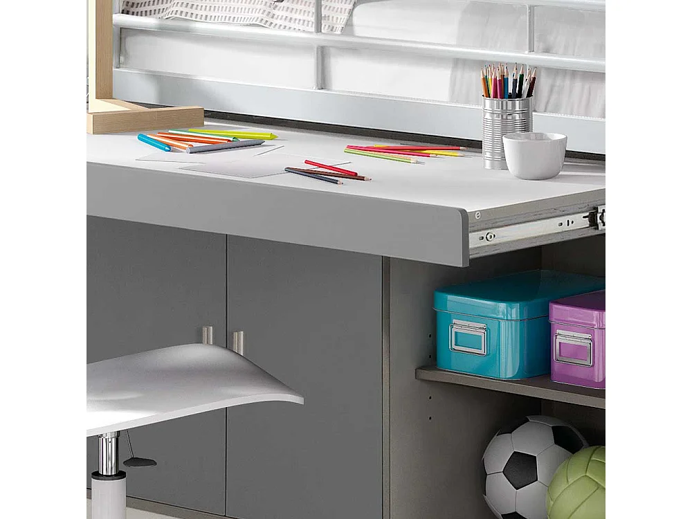 Hochbett mit extra Stauraum Schreibtisch