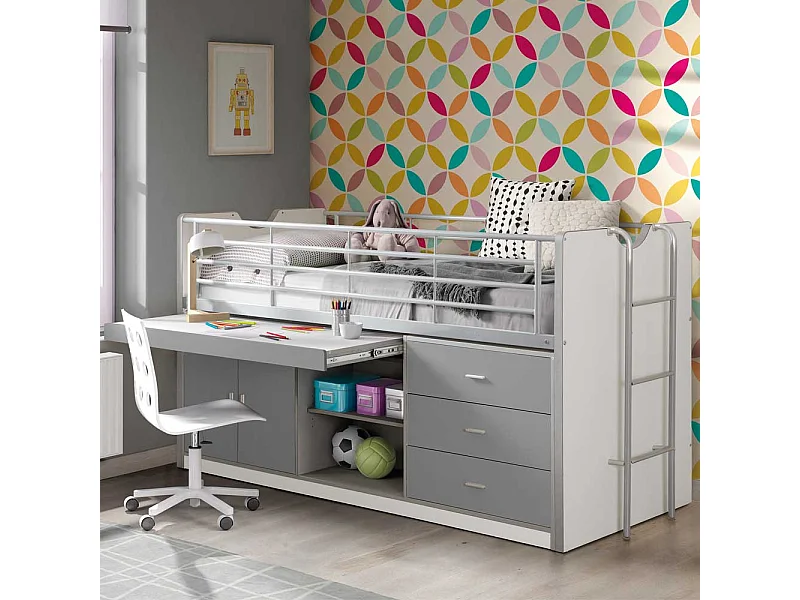 Hochbett mit extra Stauraum Schreibtisch