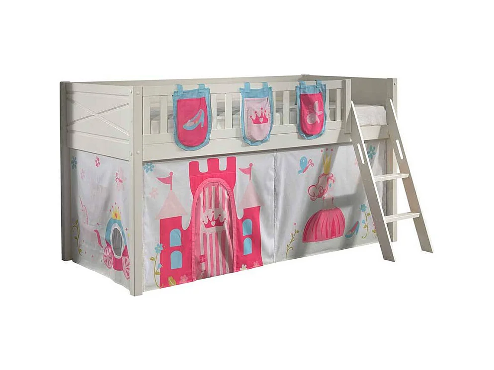 Prinzessinenbett aus Kiefer Massivholz Leiter