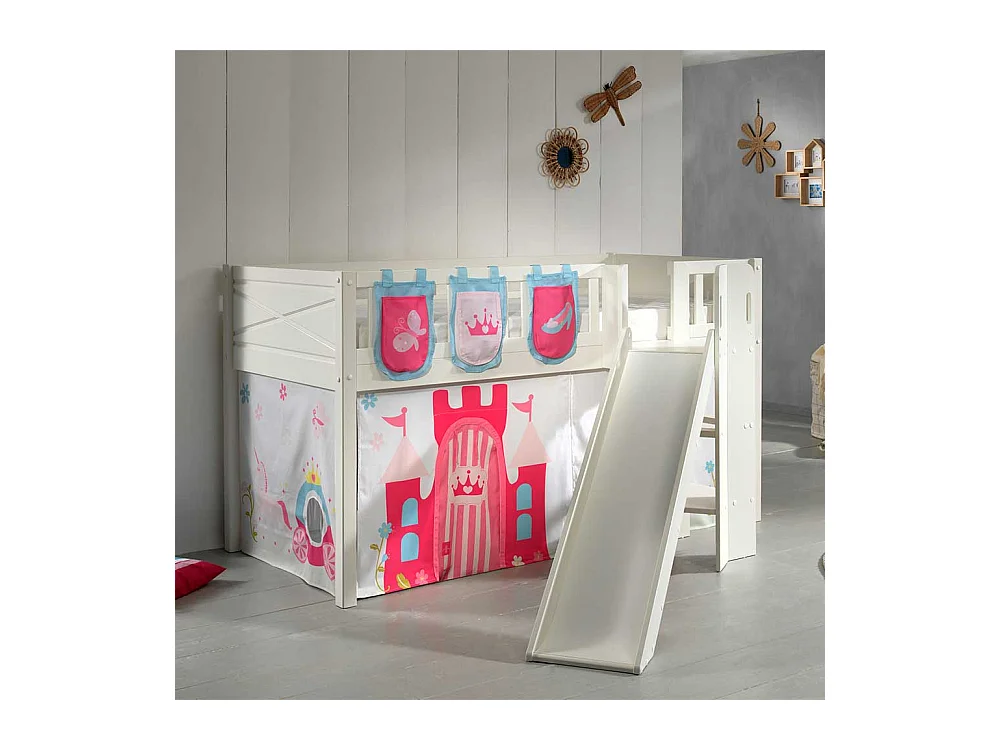 Hochbettgestell mit Prinzessin Motiv Leiter