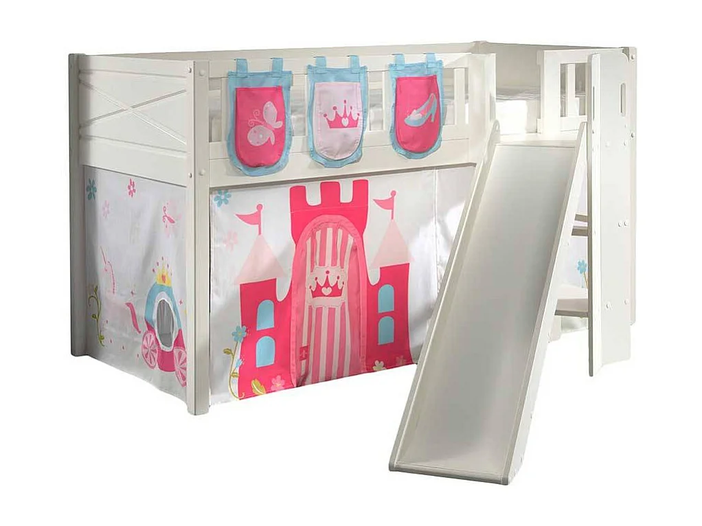 Hochbettgestell mit Prinzessin Motiv Leiter