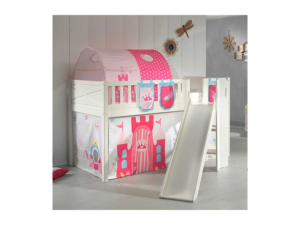 Hochbettgestell mit Prinzessin Motiv Leiter