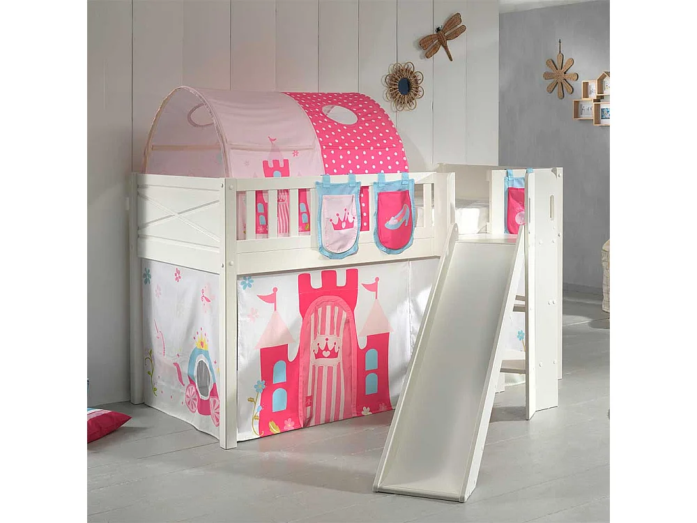 Hochbettgestell mit Prinzessin Motiv Leiter