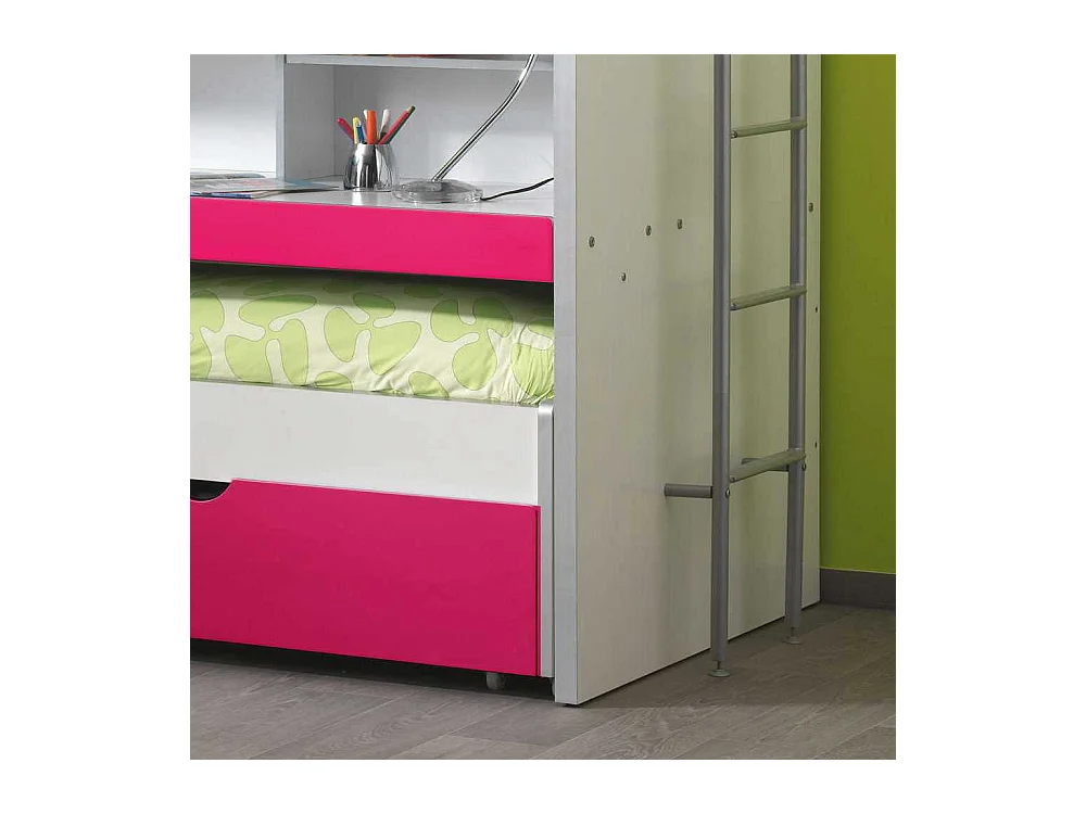 Kinder-Etagenbett in Pink Pink-Weiß