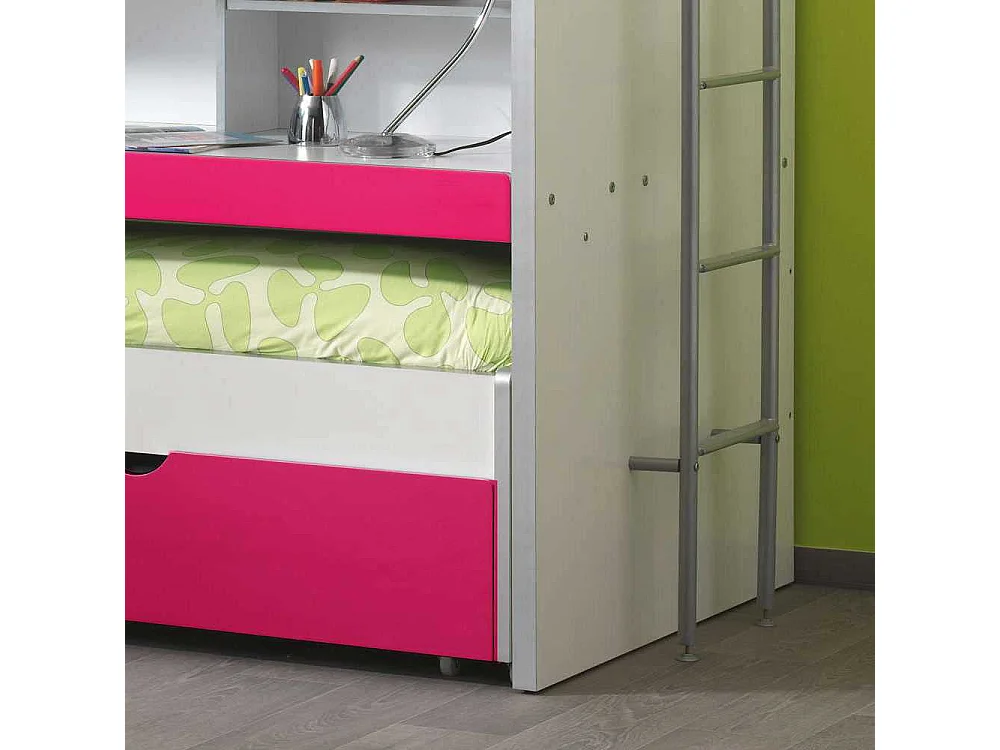 Kinder-Etagenbett in Pink Pink-Weiß