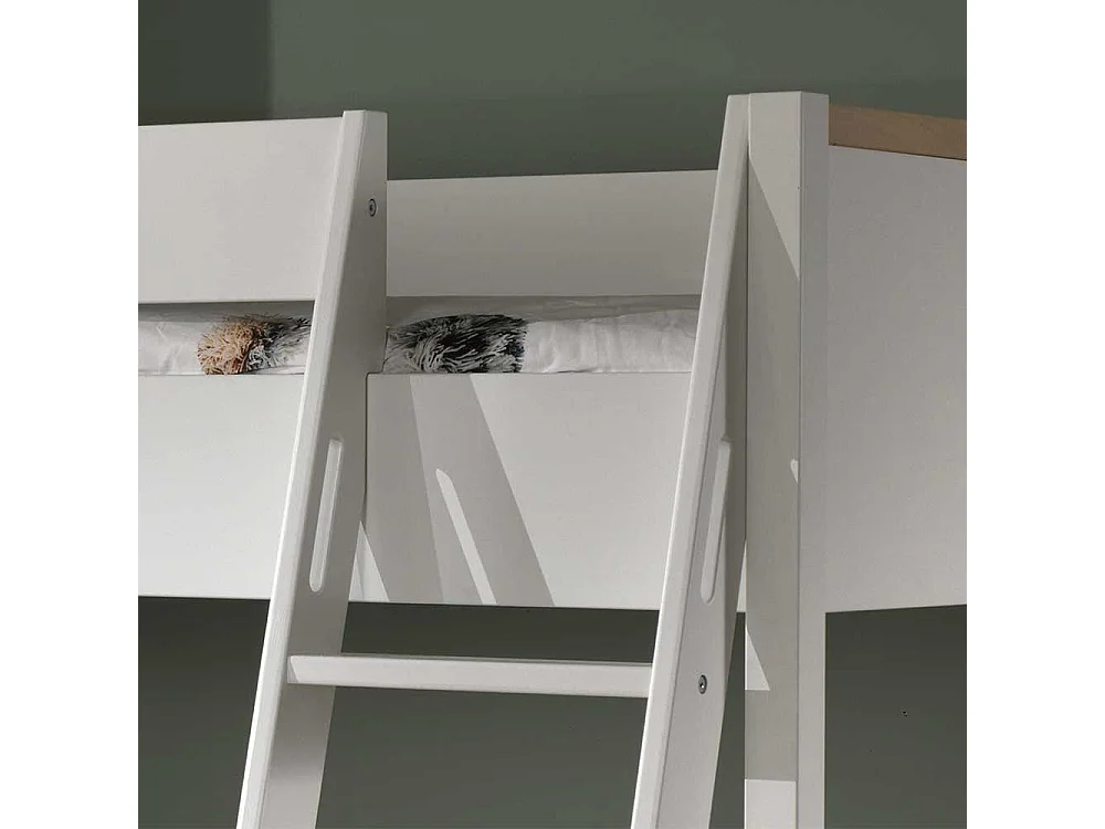 Weißes Etagenbett aus Kiefer Massivholz Skandi Design