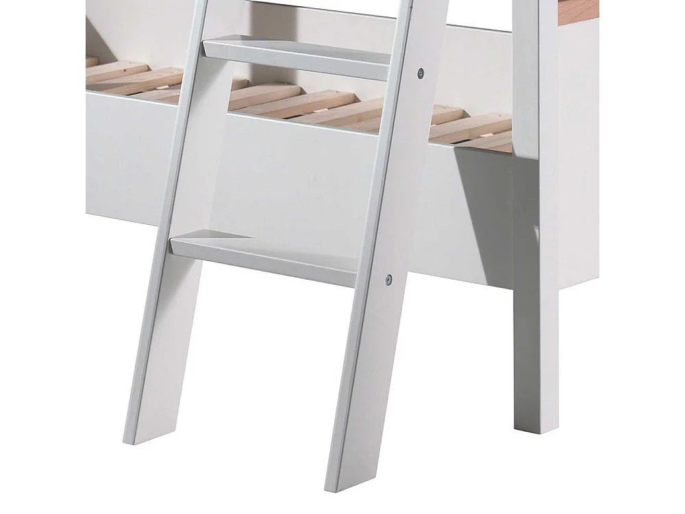 Weißes Etagenbett aus Kiefer Massivholz Skandi Design