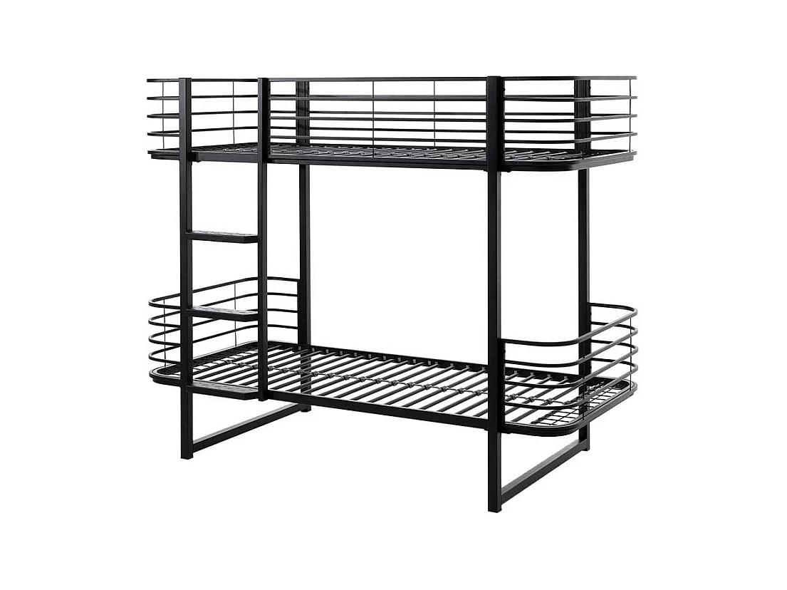 Metall Etagenbett in Schwarz Bügelgestell