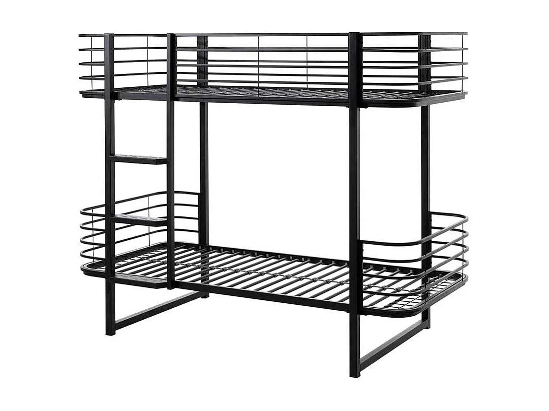 Metall Etagenbett in Schwarz Bügelgestell