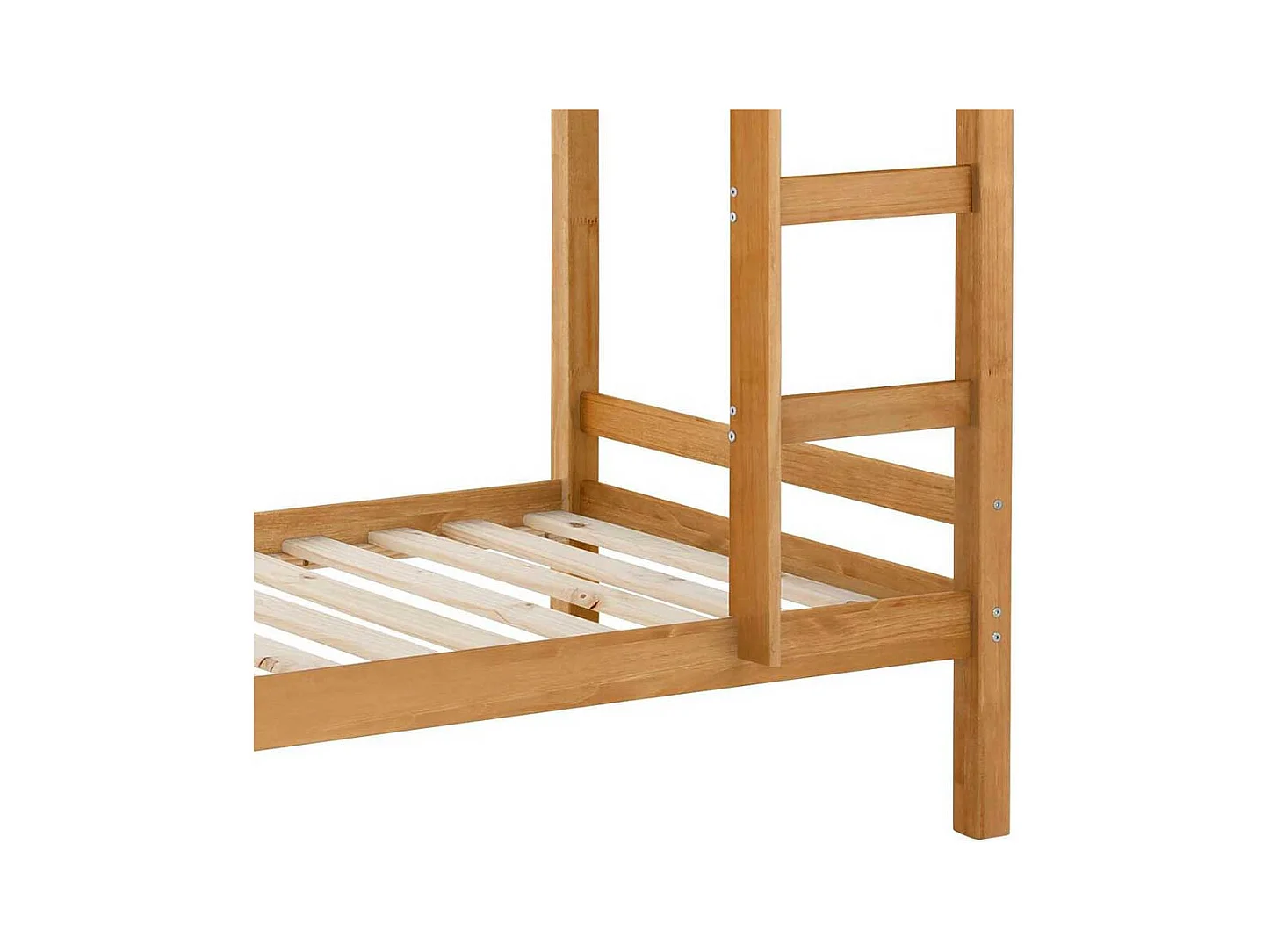 Etagenbett aus Kiefer Massivholz gebeizt und geölt