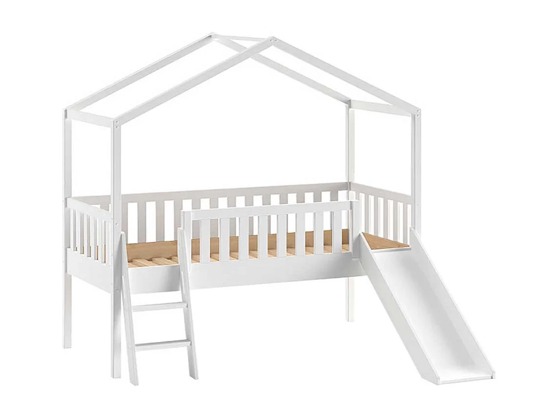 Kinderzimmerbett Haus mit Rutsche inklusive Leiter 202 cm hoch