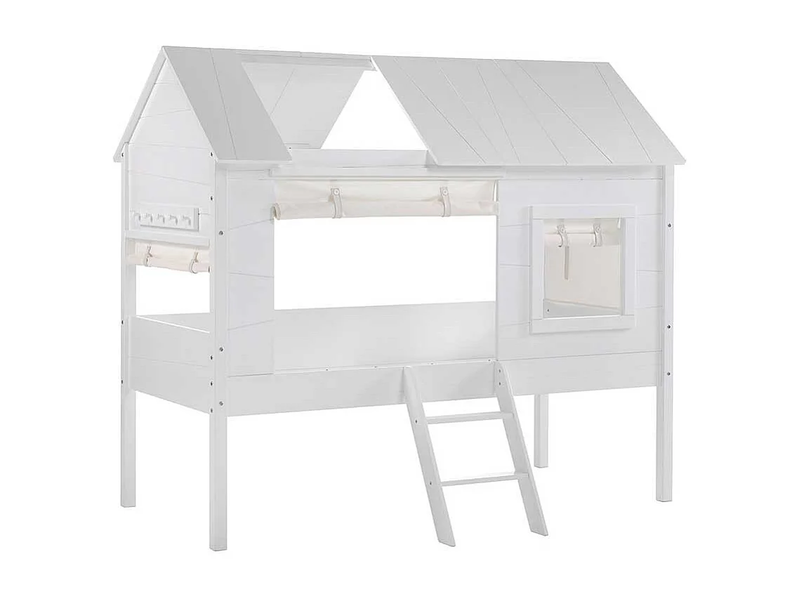 Halbhochbett in Haus Optik Weiß