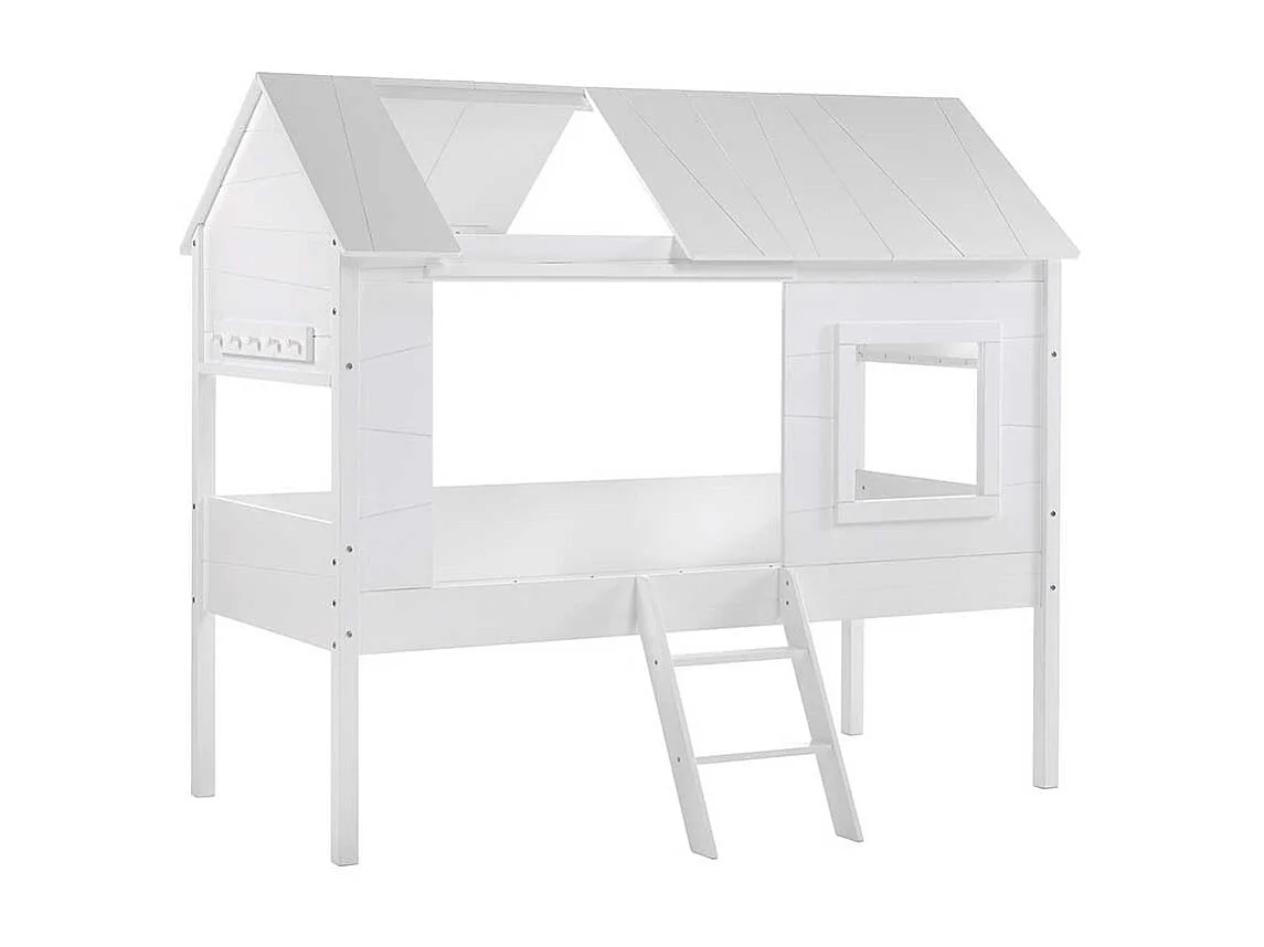 Halbhochbett in Haus Optik Weiß