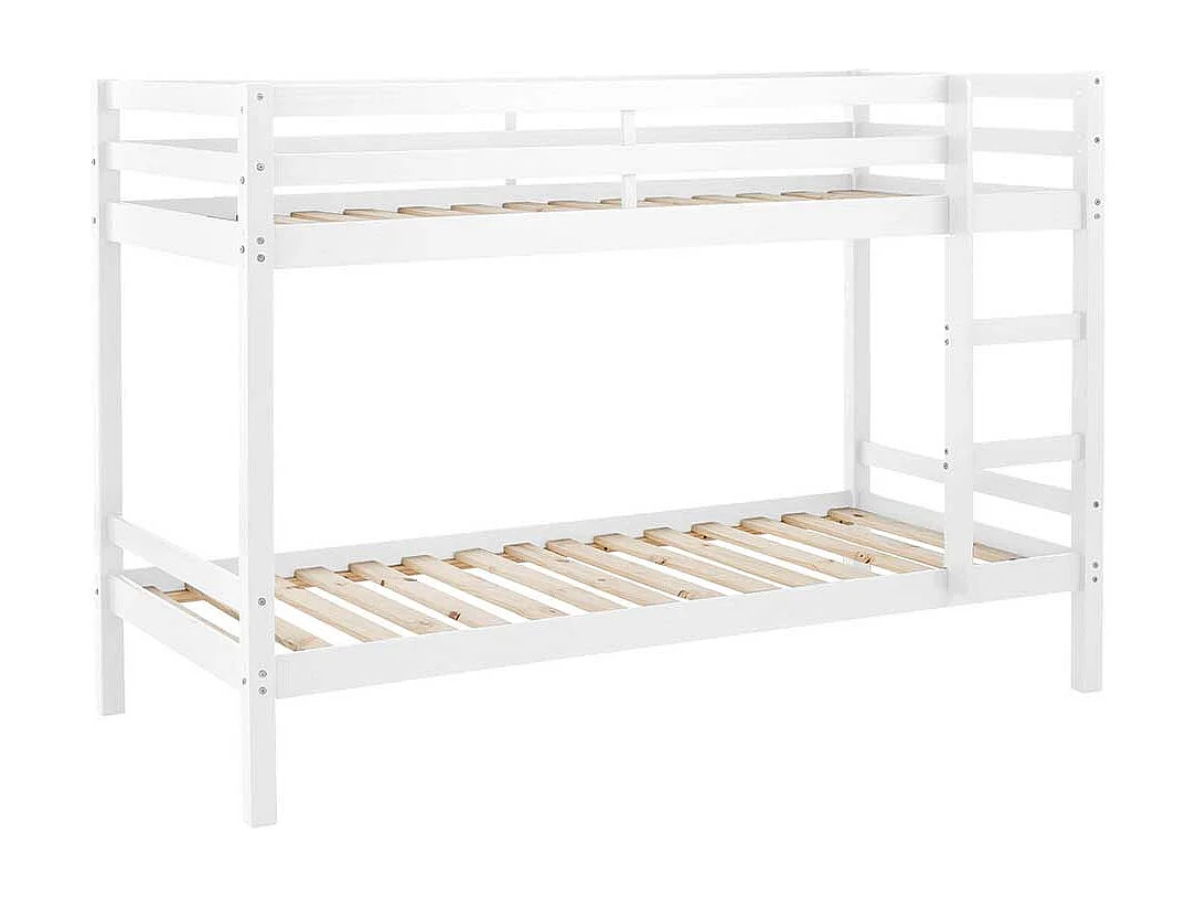 Stockbett in Weiß Kiefer Massivholz