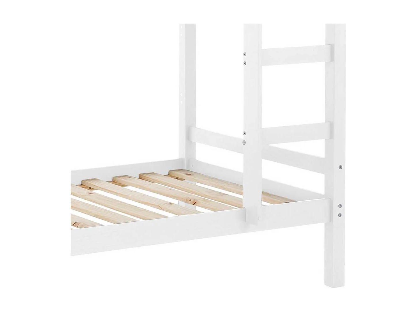 Stockbett in Weiß Kiefer Massivholz