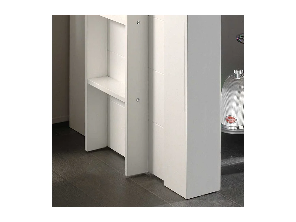 Kinderzimmer Halbhochbett in Weiß Leiter