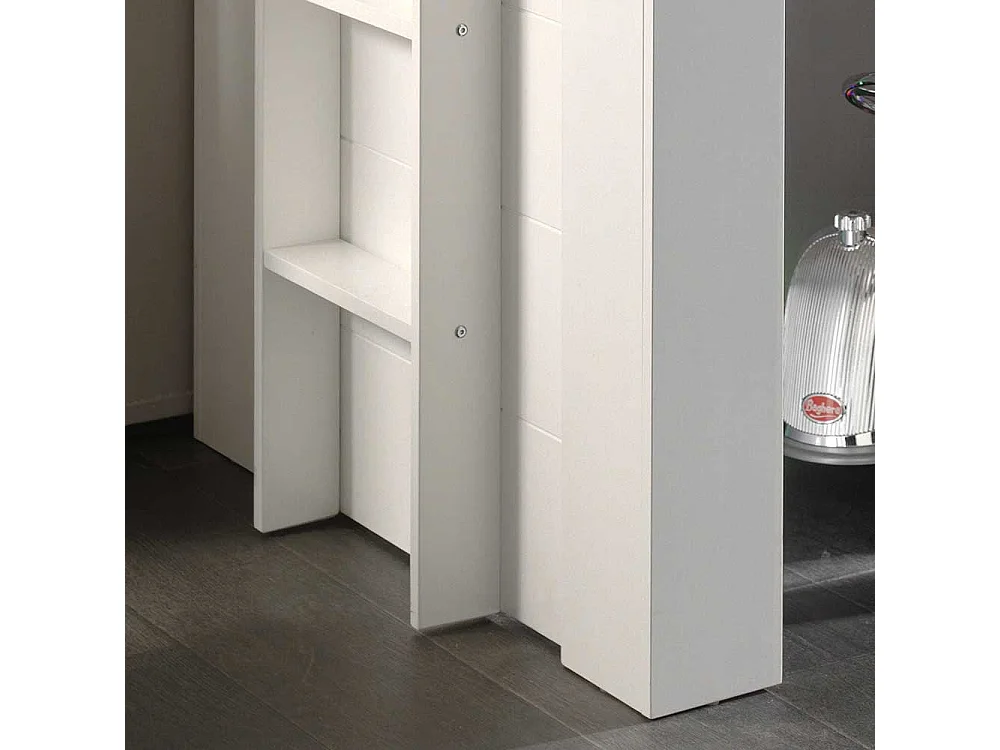 Kinderzimmer Halbhochbett in Weiß Leiter