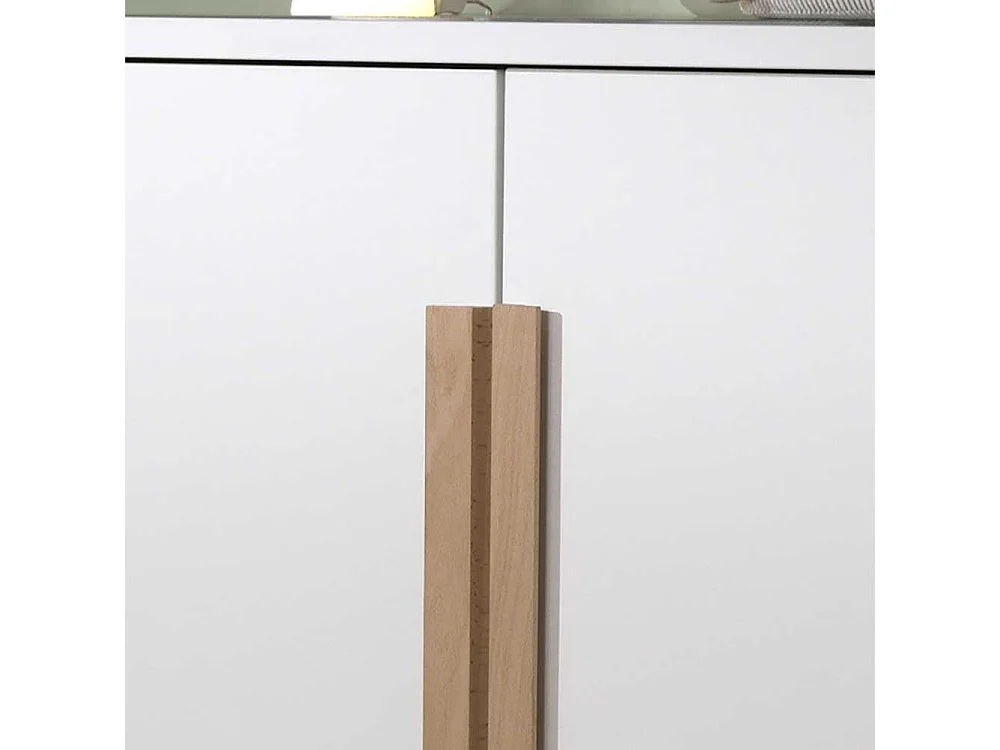 Hochbett mit Schreibtisch und Schrank Skandi Design (dreiteilig)