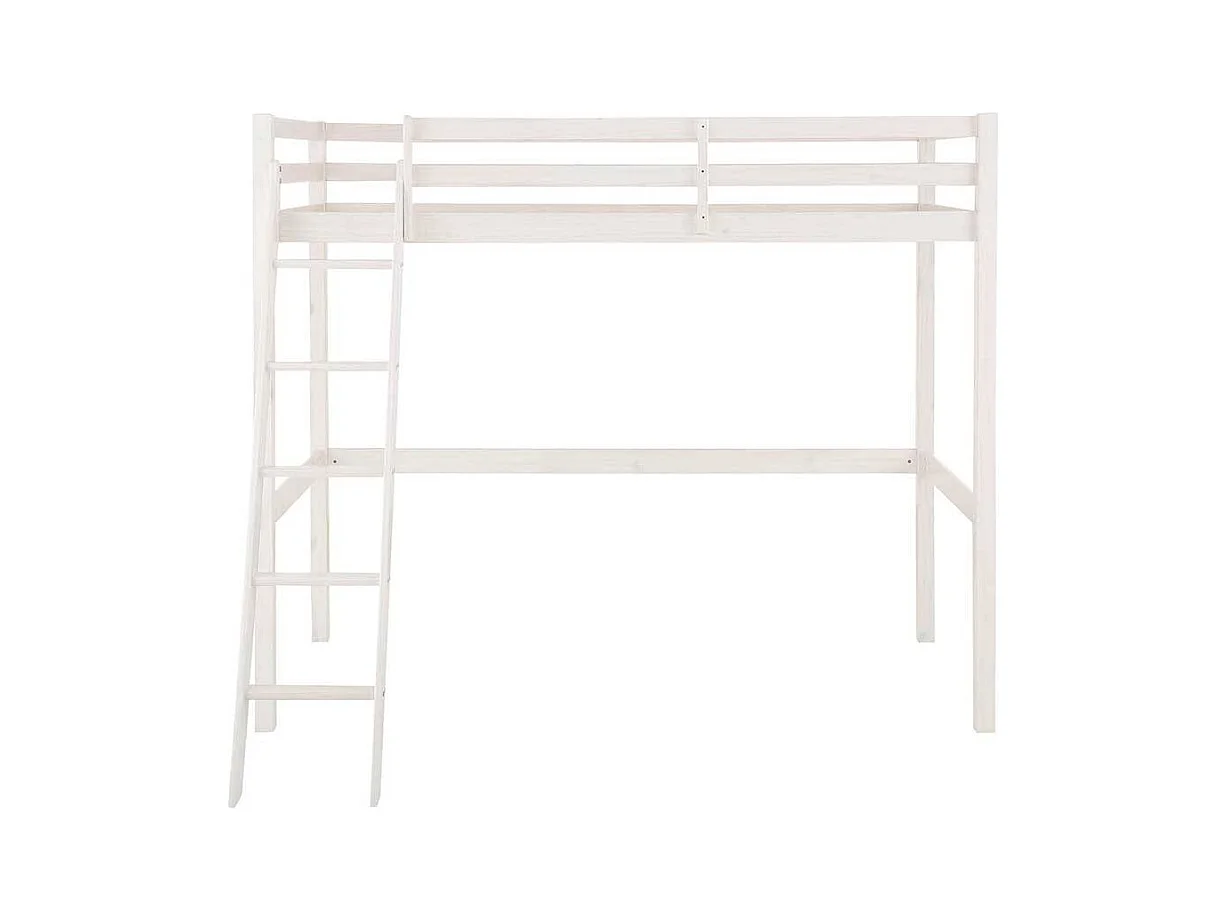 Kinderzimmer Bett 175 cm hoch Kiefer Massivholz