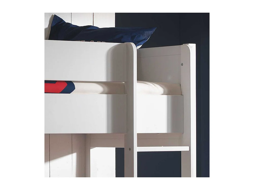 Kinderetagenbett in Weiß Bettkasten