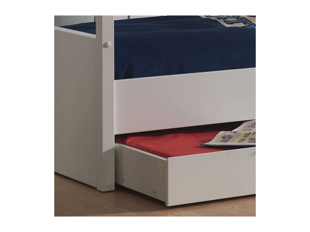 Kinderetagenbett in Weiß Bettkasten