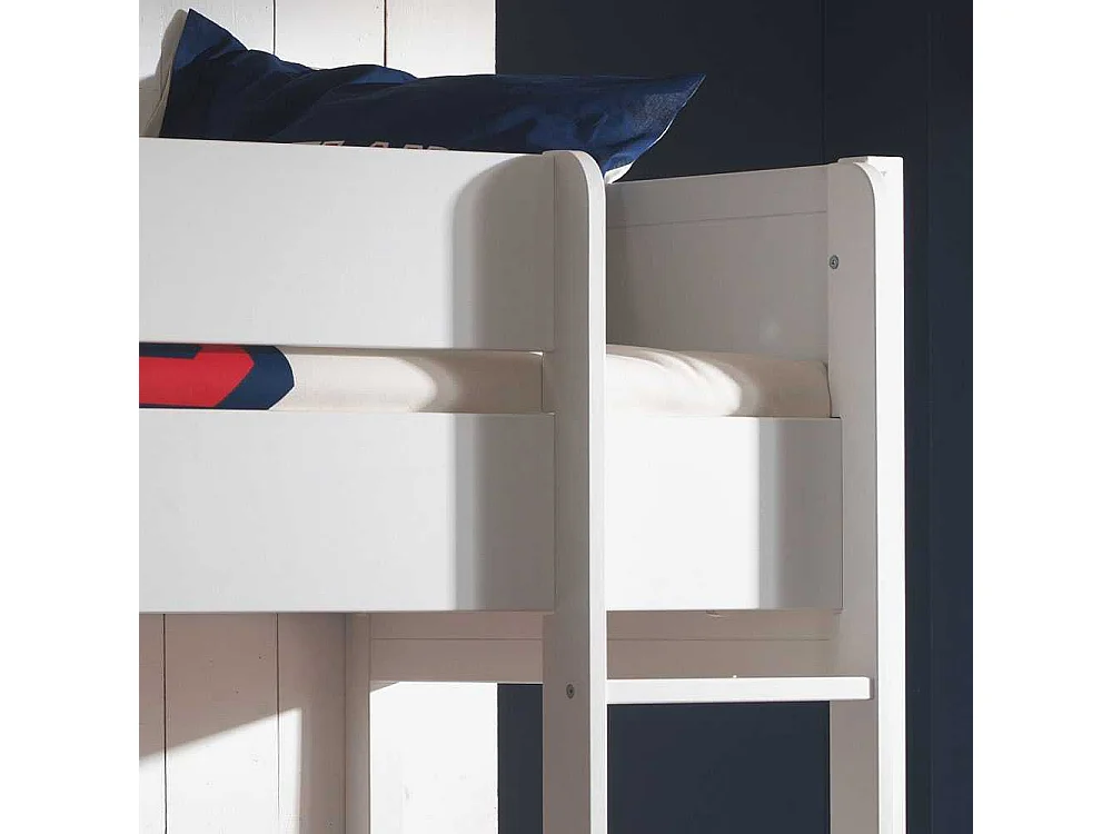 Kinderetagenbett in Weiß Bettkasten