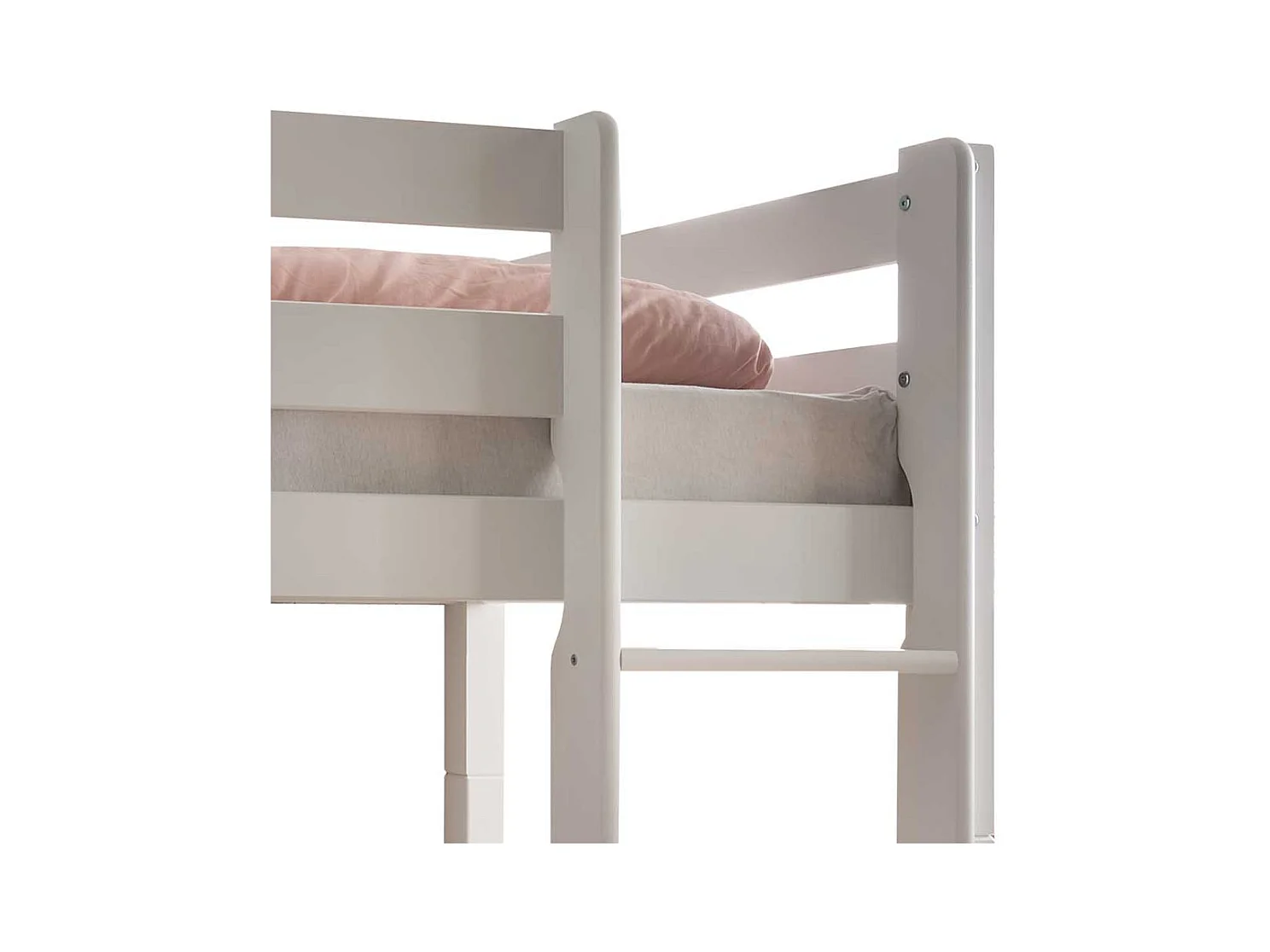 Etagenhochbett Massivholz Liegefläche 90x200 Weiß lackiert