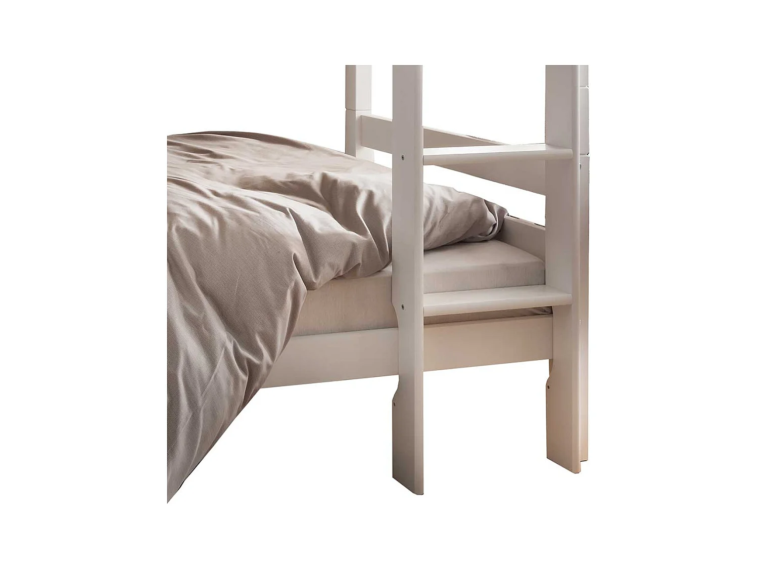 Etagenhochbett Massivholz Liegefläche 90x200 Weiß lackiert