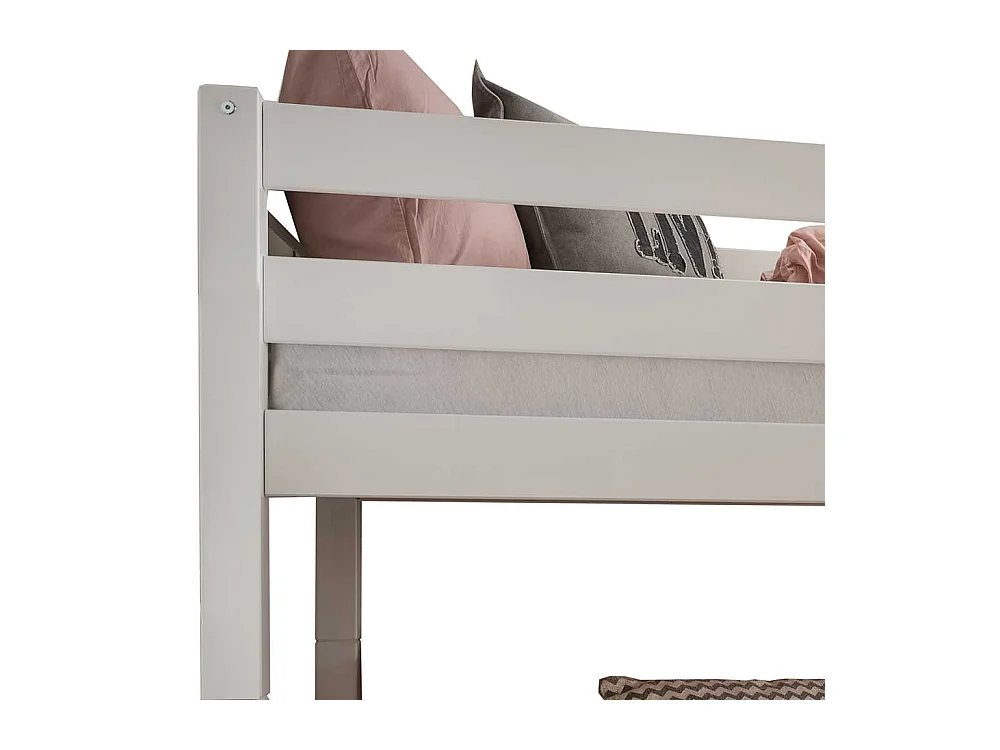 Etagenhochbett Massivholz Liegefläche 90x200 Weiß lackiert