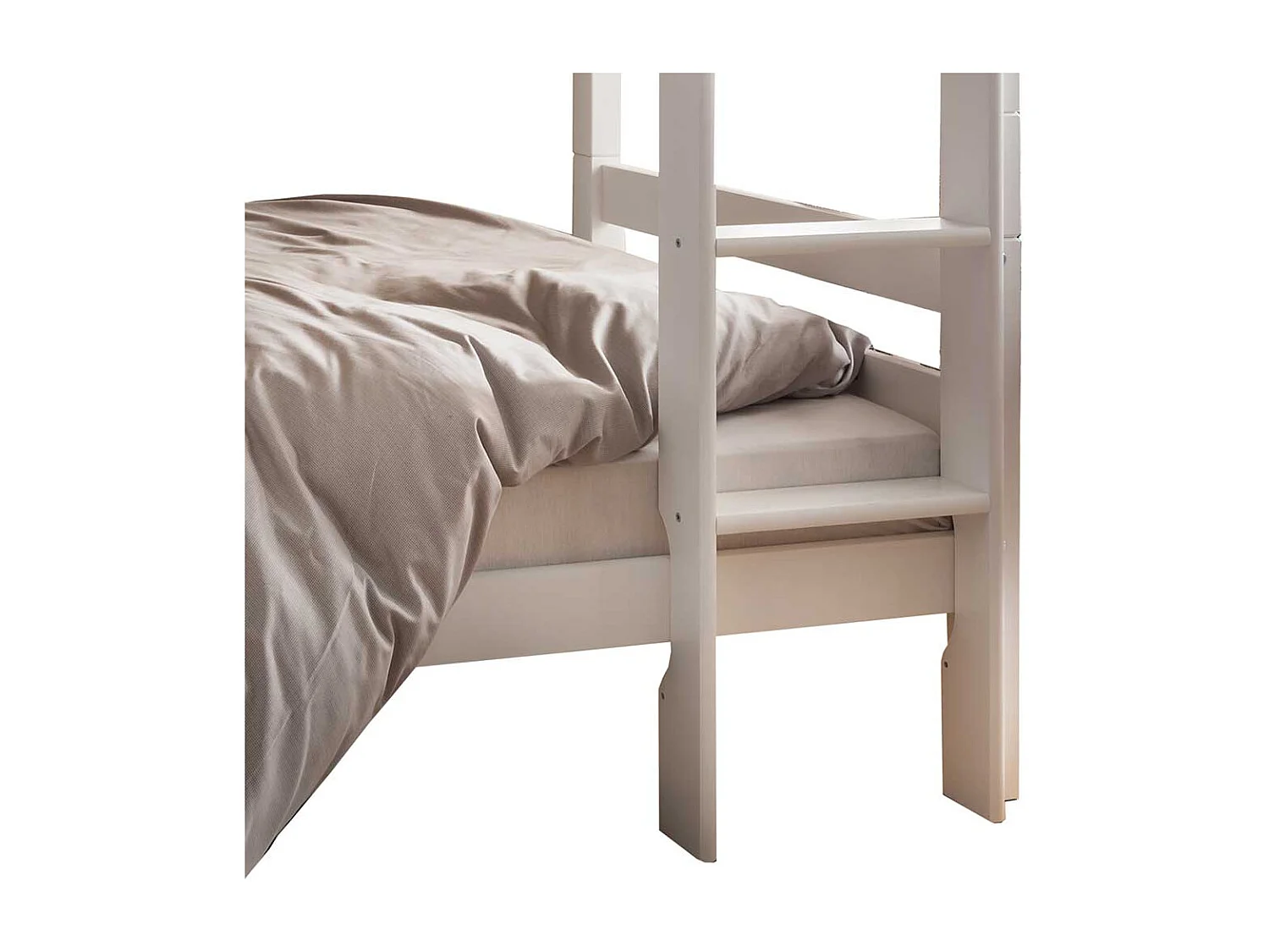 Etagenhochbett Massivholz Liegefläche 90x200 Weiß lackiert