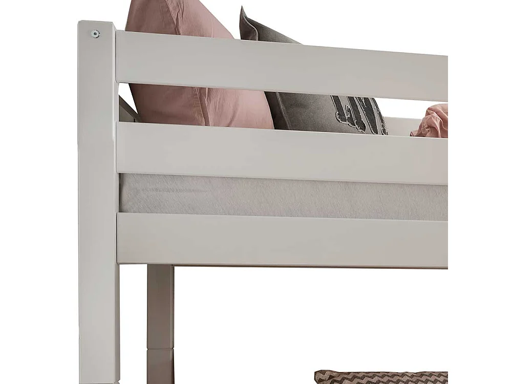 Etagenhochbett Massivholz Liegefläche 90x200 Weiß lackiert