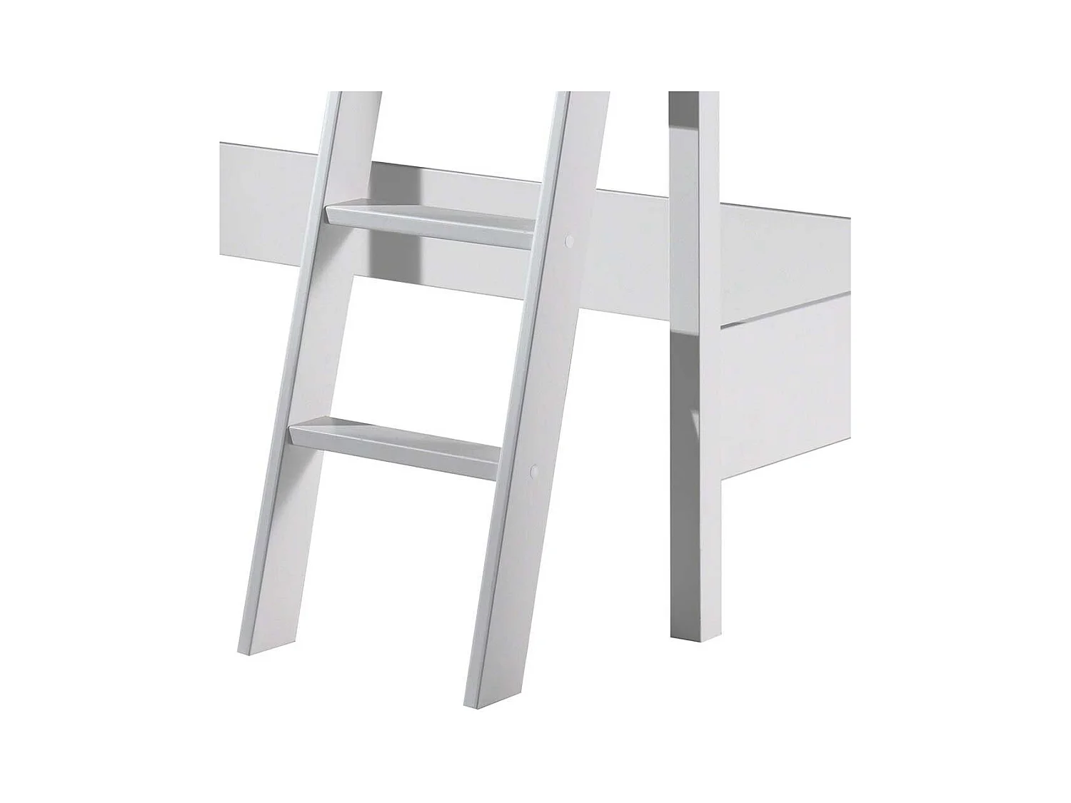 Kinderhochbett modern in Weiß 160 cm hoch