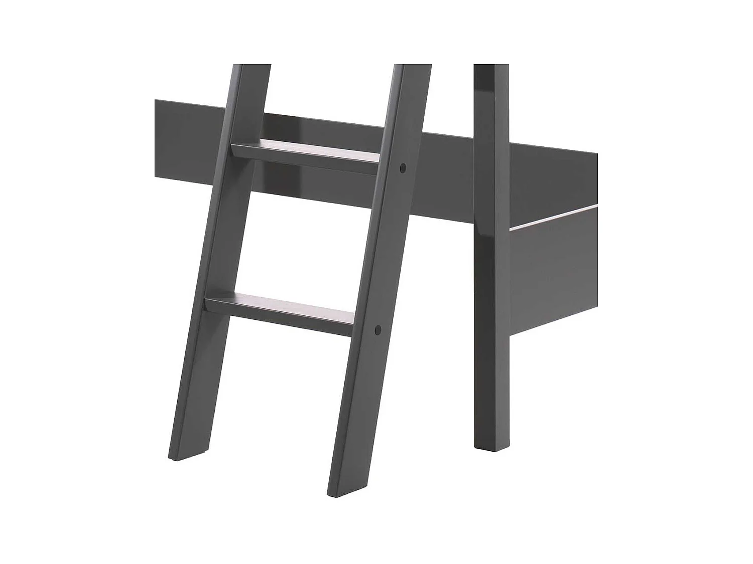 Hochbettgestell in Anthrazit Buchefarben