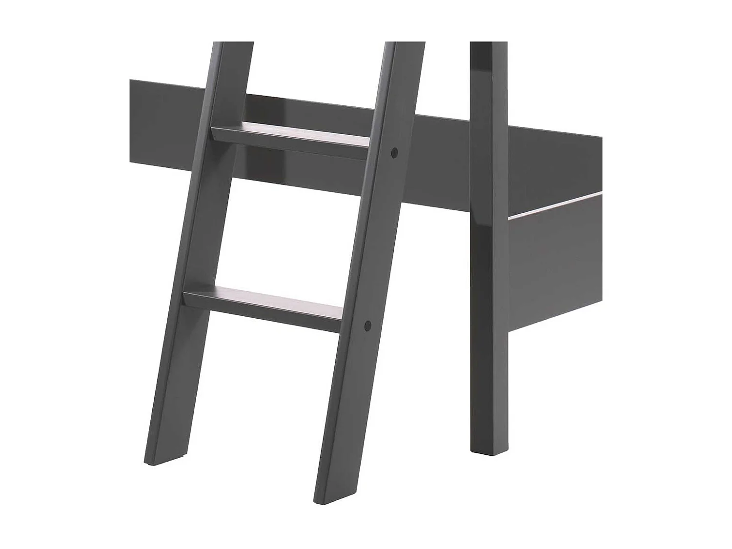 Hochbettgestell in Anthrazit Buchefarben