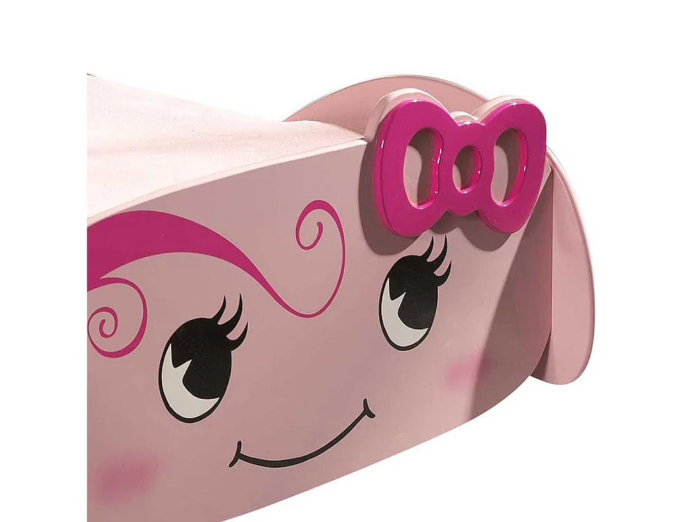 Rennautobett Pink Rosa 101 cm breit 213 cm tief