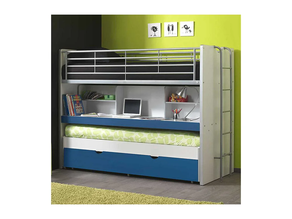 Hochbett mit Ausziehbett Schreibtisch
