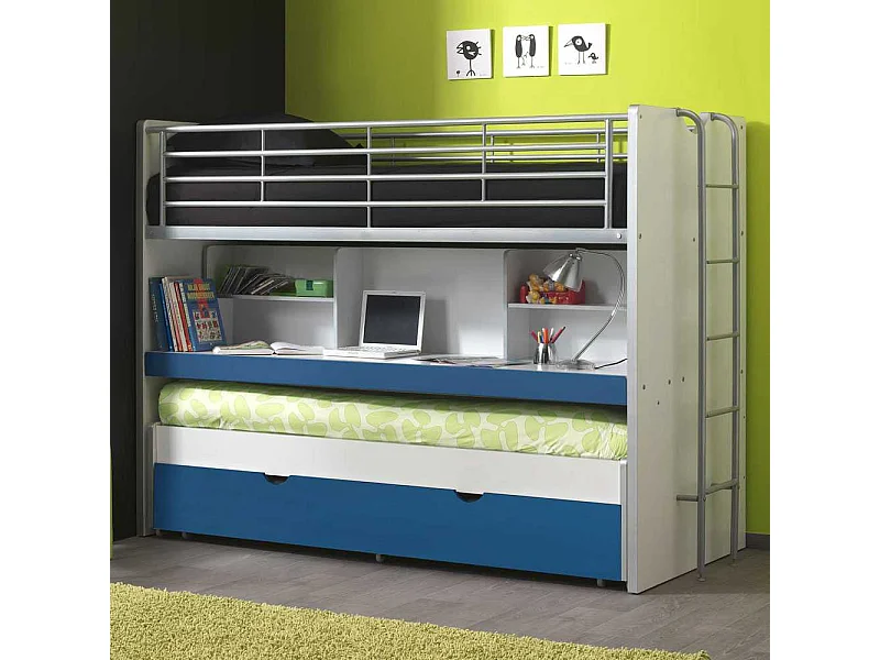 Hochbett mit Ausziehbett Schreibtisch
