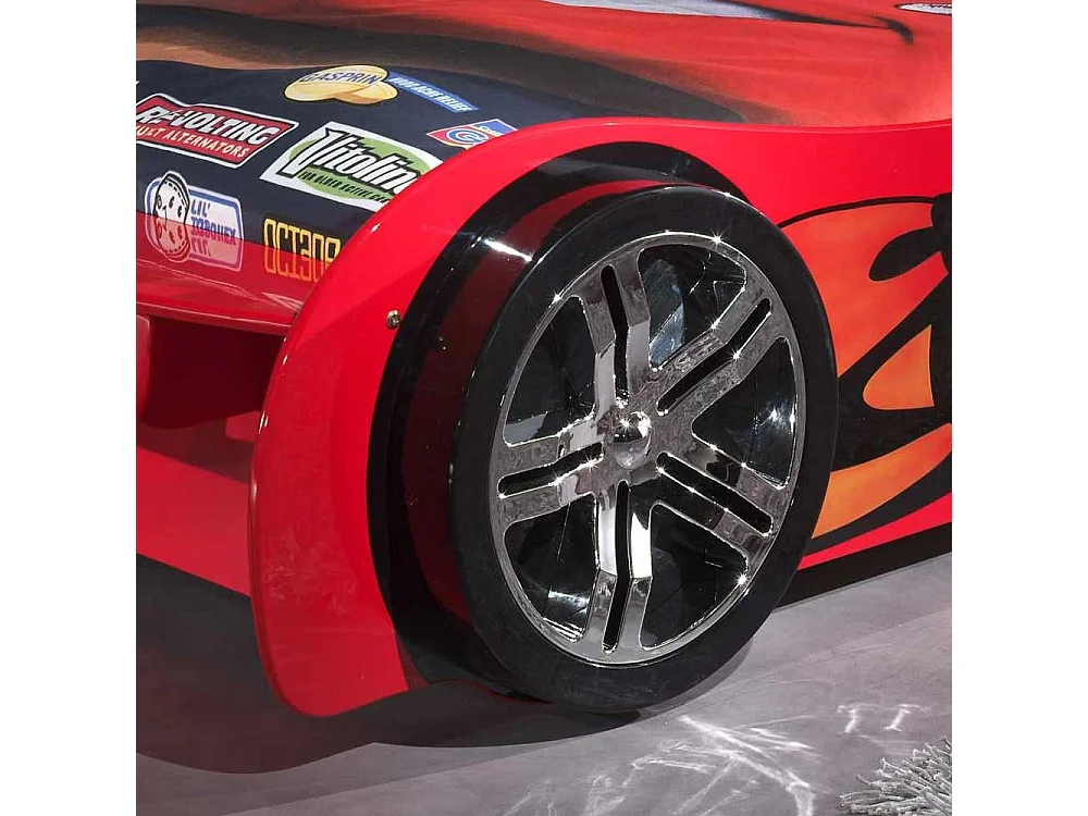 Auto-Bett in Rot Lattenrost