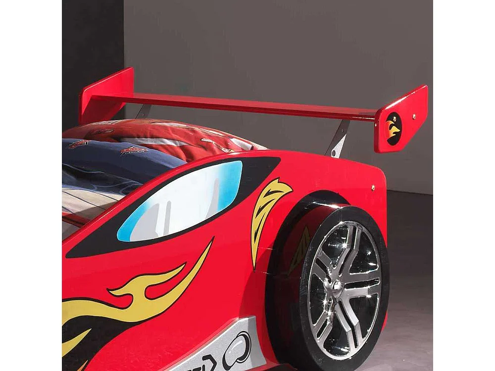 Auto-Bett in Rot Lattenrost