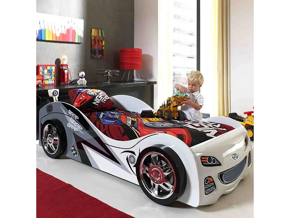 Kinderbett in Rennauto-Design 90x200cm