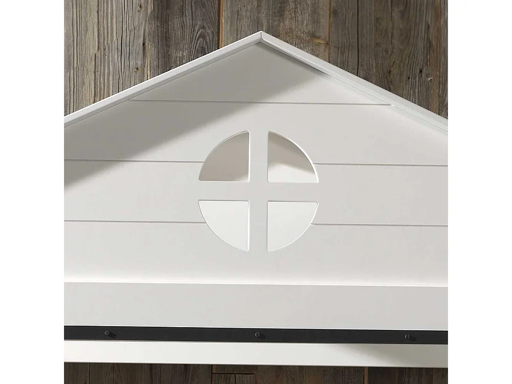 Hochbett Kind in Scheunen Form 202 cm hoch