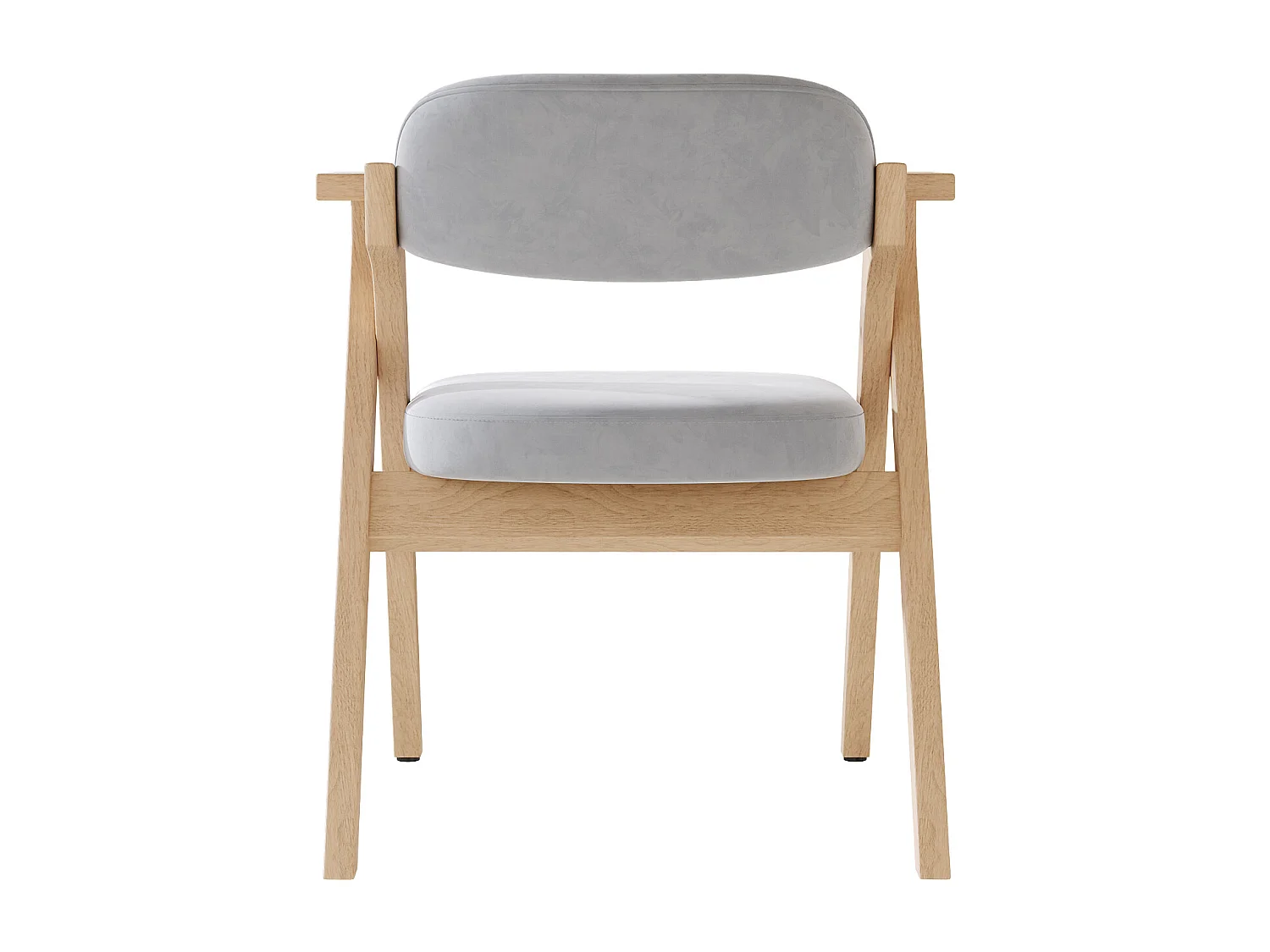 Lot de 6 chaises de salle à manger pliantes - pliables et rangeables - coussin en velours - 64.5 x 66.5 x 73 cm - bois - gris