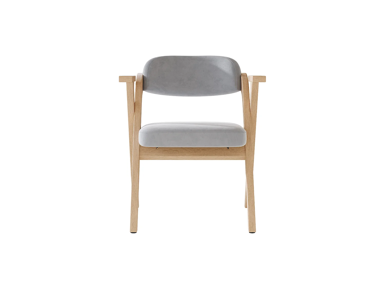 Lot de 6 chaises de salle à manger pliantes - pliables et rangeables - coussin en velours - 64.5 x 66.5 x 73 cm - bois - gris