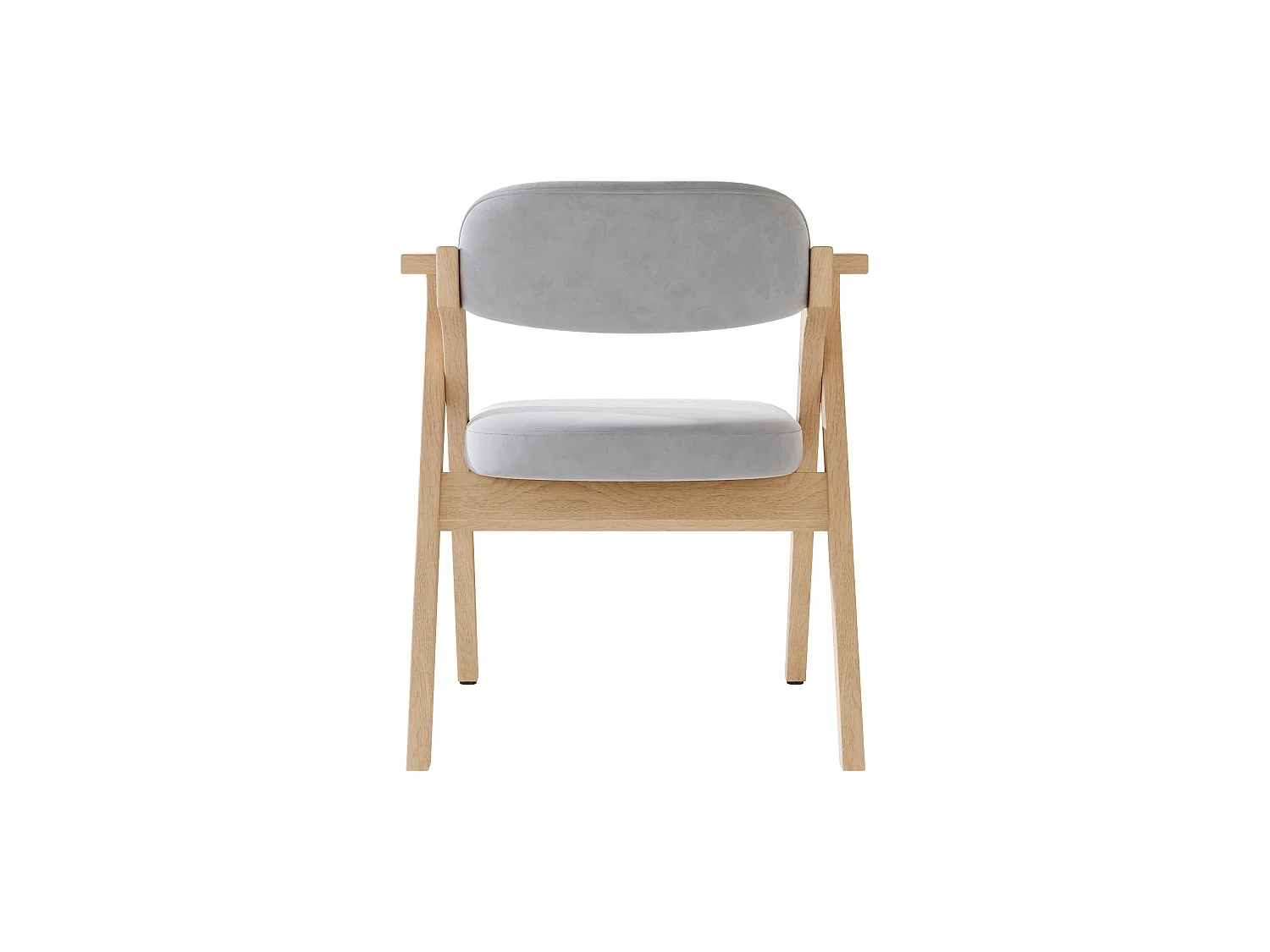 Lot de 6 chaises de salle à manger pliantes - pliables et rangeables - coussin en velours - 64.5 x 66.5 x 73 cm - bois - gris