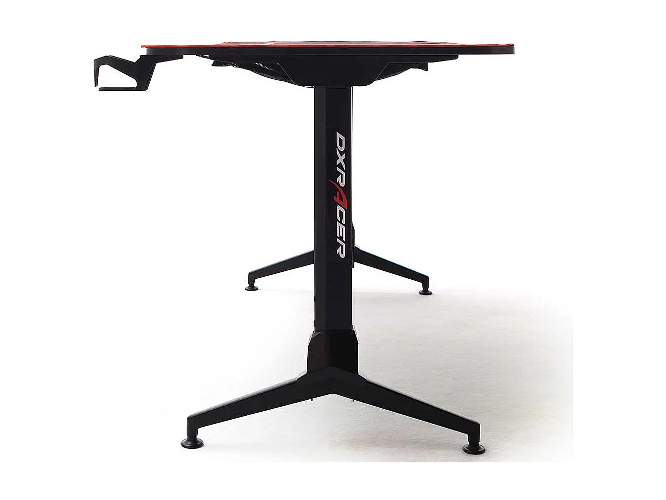 Höhenverstellbarer Schreibtisch in Schwarz T-Gestell