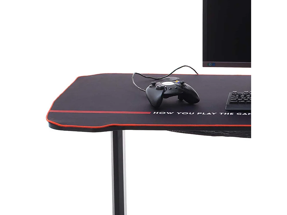 Höhenverstellbarer Schreibtisch in Schwarz T-Gestell